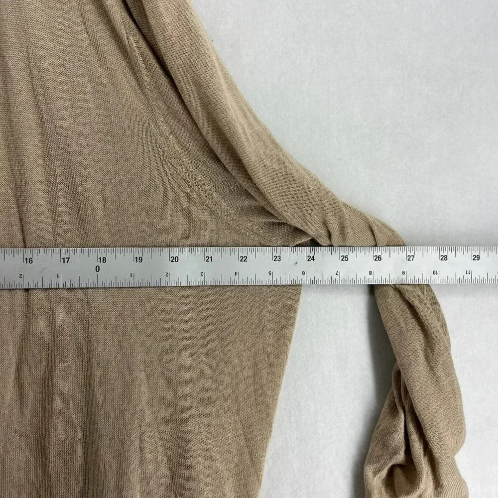 Woman Within Cardigan Women's Sz 2X Brown Open Front Draped Knitted Stretch - Picture 3 of 13